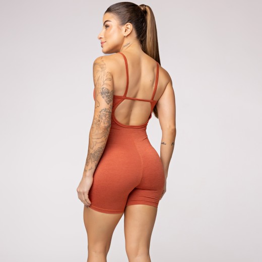 Macaquinho Fitness Melange Terra