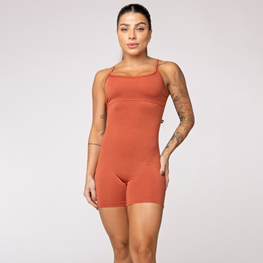 Macaquinho Fitness Melange Terra