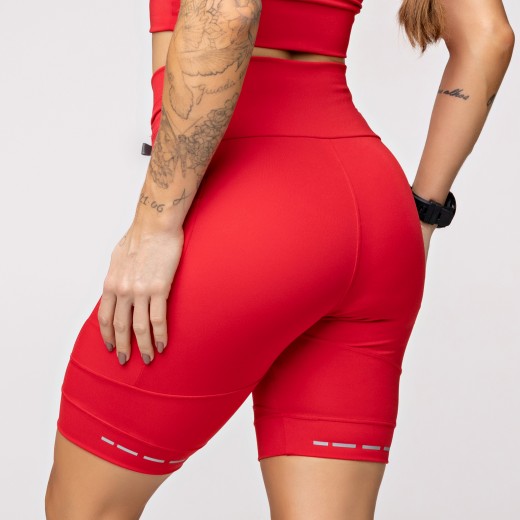 Bermuda Baixa Pace Com 6 bolsos Funcionais Vermelha