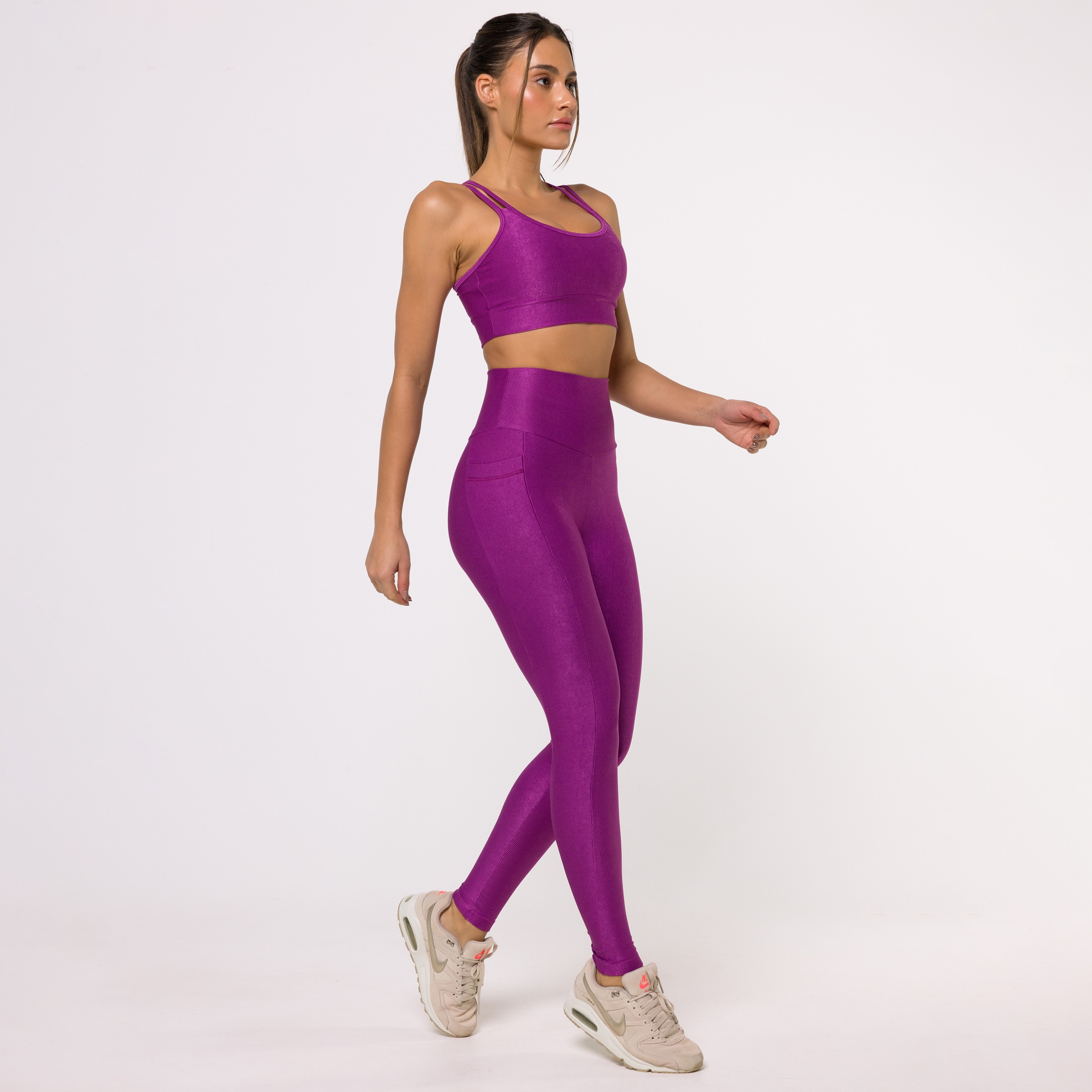 Fitness, Moda Fitness - Body de Academia - Calça Legging